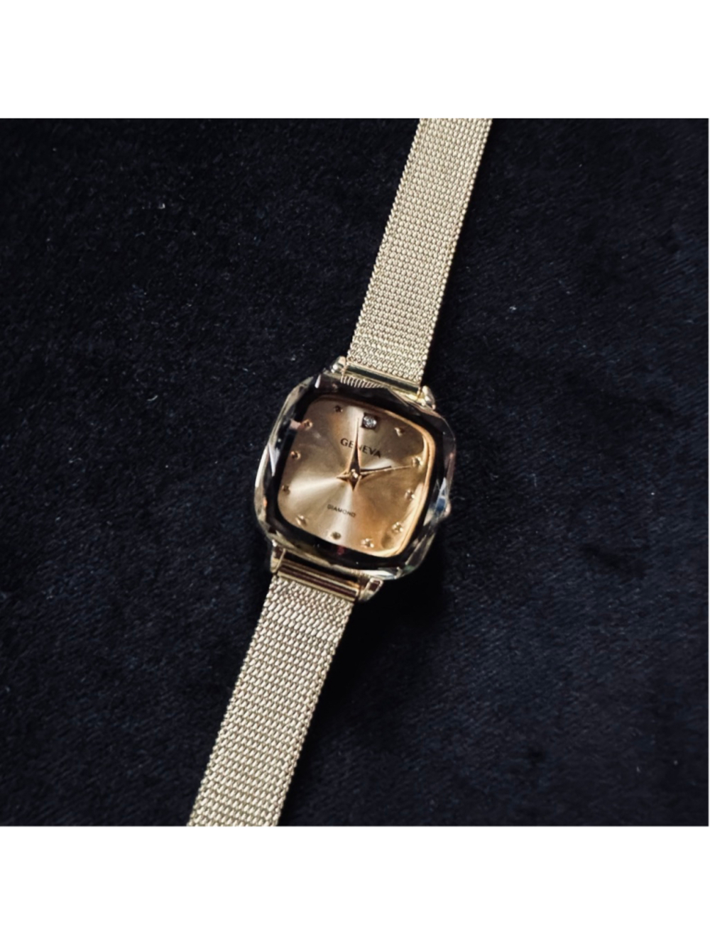 Women's Geneva Gold Tone Mesh Band Watch Summer